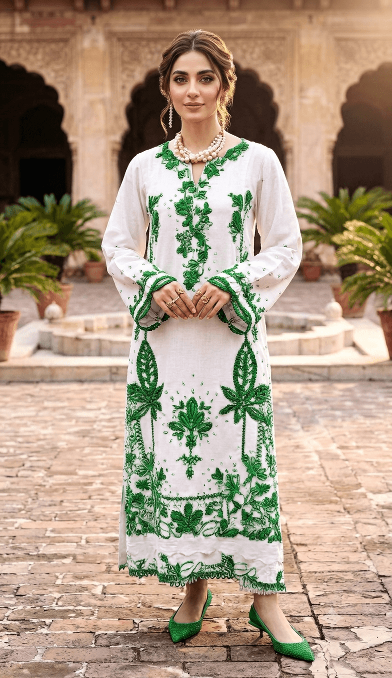 NFS-NR10 | Nureh Heavy Embroidered Lawn 2Piece Dress