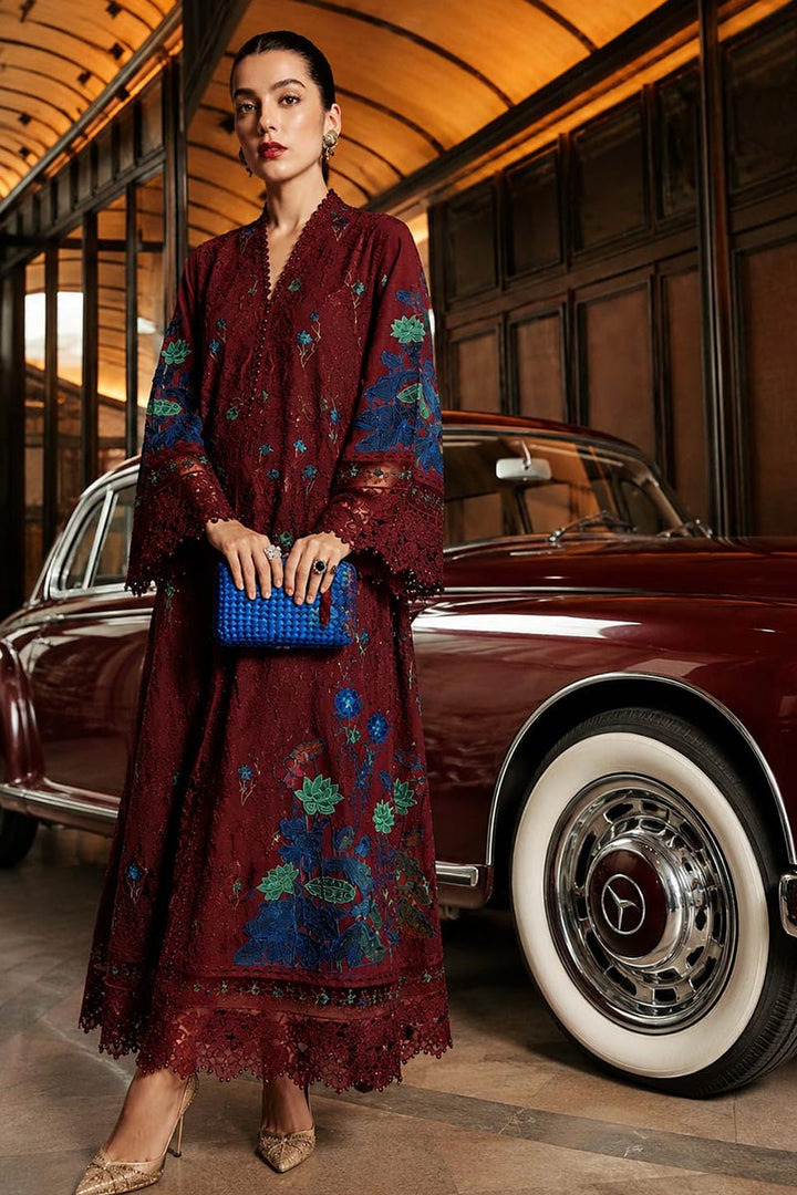NFS-236 | Maria B Heavy Embroidered Dhanak 3 Piece Dress