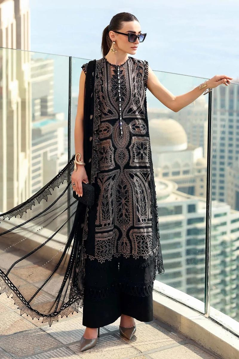 NFS-1679 | Maria B Heavy Embroidered Dhanak 3 Piece Dress