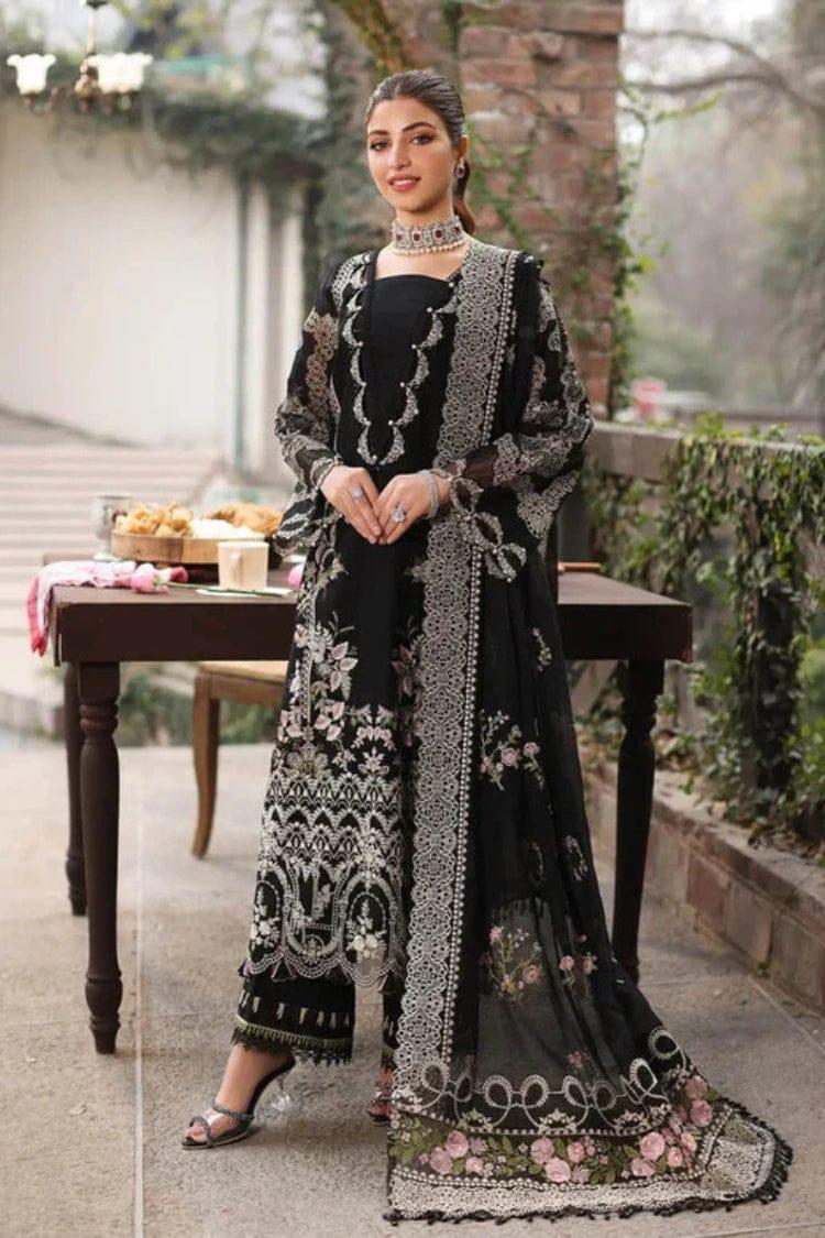 NFS-1685 | Kahf Heavy Embroidered Dhanak 3 Piece Dress (B)
