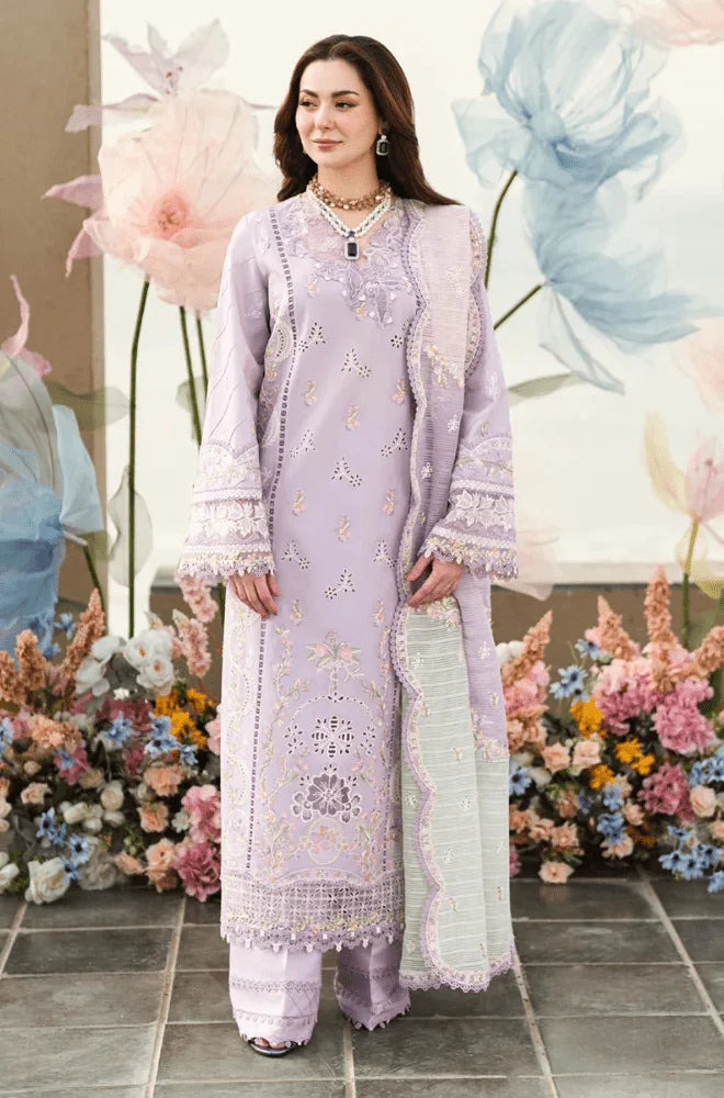 NFS-1686 | Qalamkar Heavy Embroidered Dhanak 3 Piece Dress
