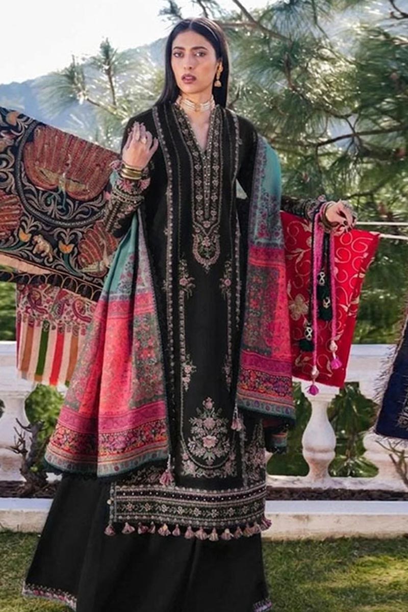 NFS-407 | Hussain Rehan Heavy Embroidered Dhanak 3 Piece Dress