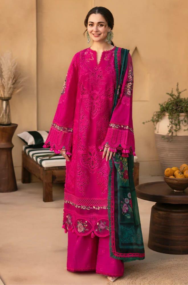 NFS-674 | Saira Rizwan Heavy Embroidered Dhanak 3 Piece Dress