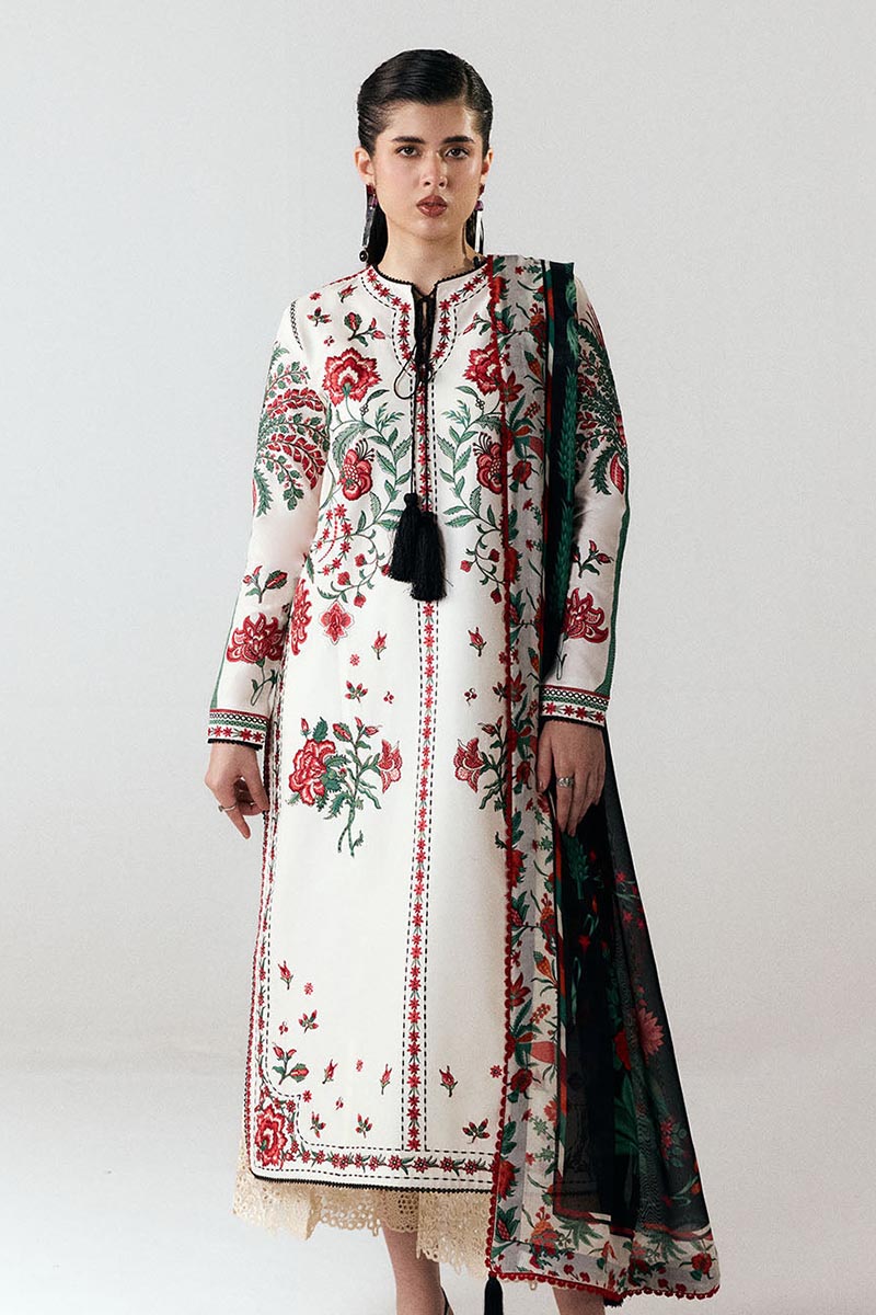 NFS-675 | Jugnu Heavy Embroidered Dhanak 3 Piece Dress