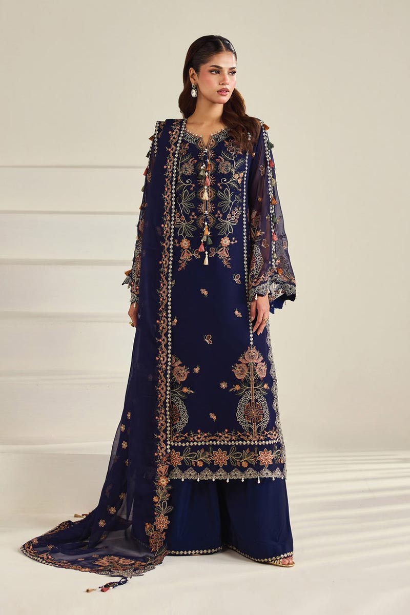 NFS-6224 | A Lizeh Heavy Embroidered Dhanak 3 Piece Dress